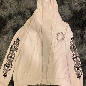 X LARGE CHROME HEARTS HOODIE IN WHITE